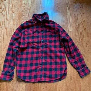 Jachs Men's Shirt Long Sleeve Red Plaid heavy
Flannel Size M 100% Cotton